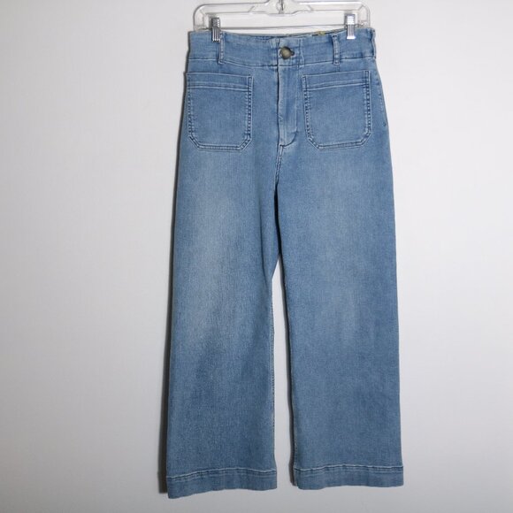 Anthropologie Denim - Anthropoloige Maeve Colette High Rise Wide Leg Trouser Jeans 28 Light Wash Ankle